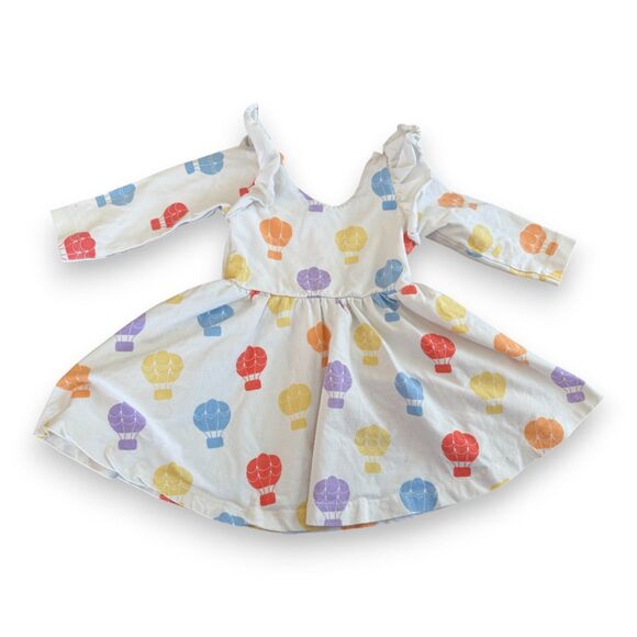 Monica & Andy Hot Air Balloon Dress/Tunic 12-18 Months Flutter Sleeve Detail - Picture 2 of 3